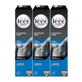 Veet Men 3x200 ml Hassas Ciltler Erkeklere Özel Tüy Dökücü Krem