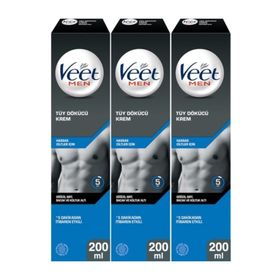 Veet Men Hassas Ciltler 3x200 ml Tüy Dökücü Krem