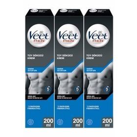 Veet Men Hassas Ciltler 3x200 ml Tüy Dökücü Krem