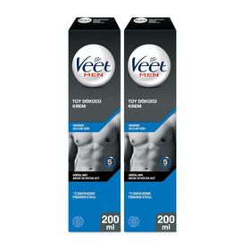 Veet Men Hassas Ciltler için 2x200 ml Tüy Dökücü Krem