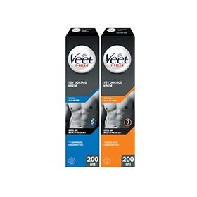 Veet Men Hassas Erkeklere Özel Tüy Dökücü 200 ml + Veet Men Normal Erkeklere Özel Tüy Dökücü 200 ml