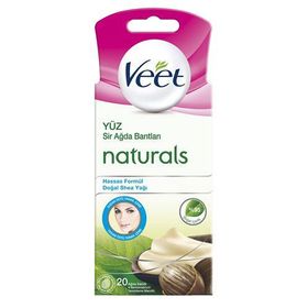 Veet Naturals Doğal Shea Yağı Yüz Bölgesi 20 Adet Sir Ağda Bantları
