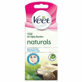 Veet Naturals Yüz Bölgesi 20'li Sir Ağda Bandı