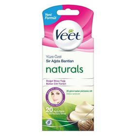 Veet Naturals Yüz Bölgesi 20'li Sir Ağda Bandı