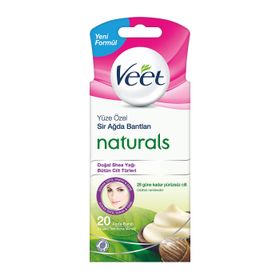 Veet Naturals Yüz Bölgesi 20'li Sir Ağda Bandı