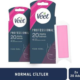 Veet Pro Yüz Bölgesi Normal Ciltler İçin 20x2 Adet Ağda Bandı