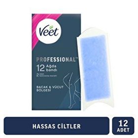 Veet Professional 12 Adet Hassas Ciltler İçin Ağda Bandı