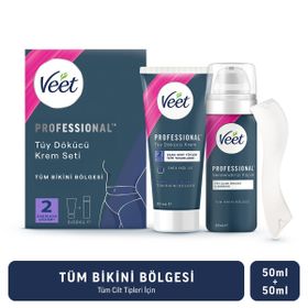 Veet Professional Bikini Bölgesi 50 ml + 50 ml Tüy Dökücü Krem Seti