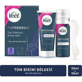 Veet Professional Bikini Bölgesi 50 ml + 50 ml Tüy Dökücü Krem Seti