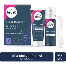 Veet Professional Bikini Bölgesi 50 ml + 50 ml Tüy Dökücü Krem Seti