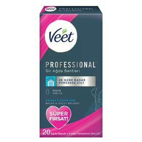 Veet Professional Hassas Ciltler İçin 20 Adet Ağda Bandı