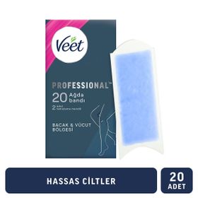 Veet Professional Hassas Ciltler İçin 20 Adet Ağda Bandı