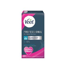 Veet Professional Hassas Ciltler İçin 20 Adet Ağda Bandı