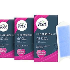 Veet Professional Hassas Ciltler İçin 3x40 120 Adet Ağda Bandı