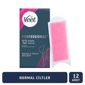 Veet Professional Normal Ciltler İçin 12 Adet Ağda Bandı