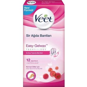 Veet Professional Normal Ciltler İçin 12 Adet Ağda Bandı