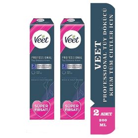 Veet Professional Süper Fırsat Paketi 2 x 200 ml Tüy Dökücü Krem