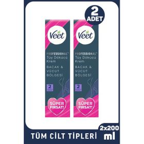 Veet Professional Tüm Ciltler 2x200 ml Tüy Dökücü Krem