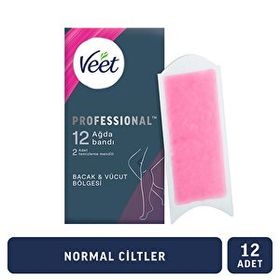 Veet Profesyonel Normal Ciltler 12'li Ağda Bandı