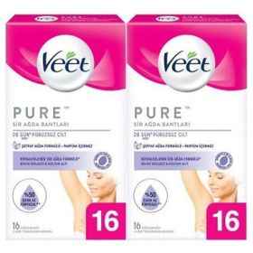 Veet Pure Bandı Bikini Bölgesi ve Koltuk Altı 2x16 Adet Sir Ağda