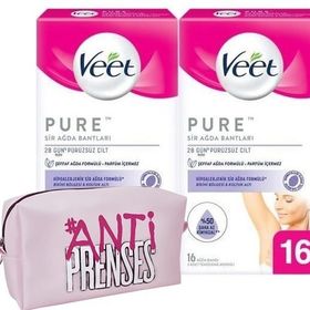 Veet Pure Bandı Bikini Bölgesi ve Koltuk Altı 2x16 Adet Sir Ağda