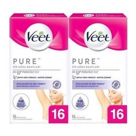 Veet Pure Bandı Bikini Bölgesi ve Koltuk Altı 2x16 Adet Sir Ağda
