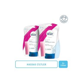 Veet Pure Duşta Hassas Ciltler 2x150 ml Tüy Dökücü Krem
