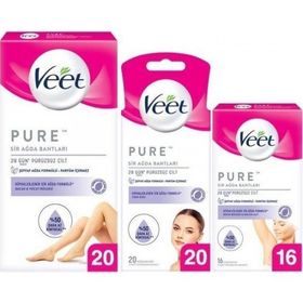 Veet Pure Hipoalerjenik Ağda Bandı Komple Bakım Seti