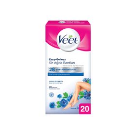 Veet Pure Hipoalerjenik Yüz Bölgesi Özel Hassas Ciltler için 20'li Sir Ağda Bandı