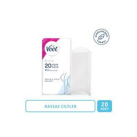 Veet Pure Hipoalerjenik Yüz Bölgesi Özel Hassas Ciltler için 20'li Sir Ağda Bandı