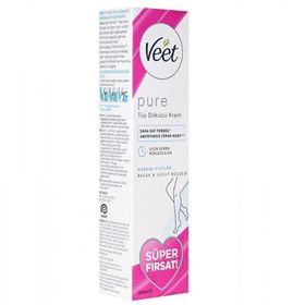 Veet Pure Tüy Dökücü Krem 200 ml Hassas Ciltler için Bacak ve Vücut Bölgesi