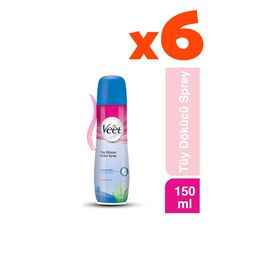 Veet Sprey Krem 6'lı Hassas Ciltler 150 ml Tüy Dökücü