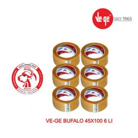 Vege Aslan 45x100 mm 6 Adet Şeffaf Koli Bandı