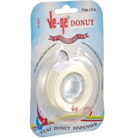 Vege Donut 19 mm x25 mt Kesicili Şeffaf Bant