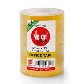 Vege Selefon Office 12 mm x 10 mt 6'lı Bant