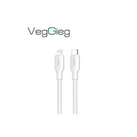 Veggieg 1.2 mt 27W Type-C to Lightning iPhone iPad Uyumlu PD Hızlı Şarj ve Data Kablosu