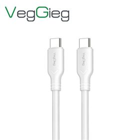 Veggieg 1.2 mt 60W Type-C to Type-C Hızlı Şarj ve Data Kablosu