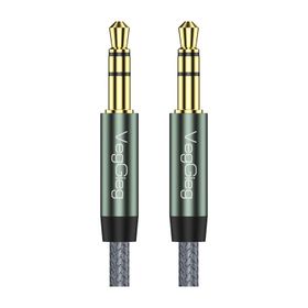 Veggieg 1 mt 3.5 mm Jack TRS Hi-Fi Örgülü AUX Ses Kablosu