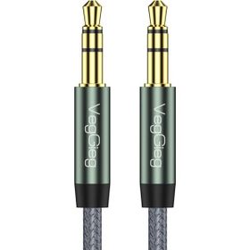 Veggieg 1 mt 3.5 mm Jack TRS Hi-Fi Örgülü AUX Ses Kablosu