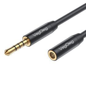 Veggieg 1 mt 3.5 mm TRSS AUX Kulaklık Mikrofon Ses Uzatma Kablosu