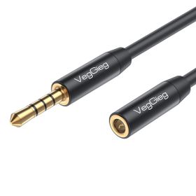 Veggieg 1 mt 3.5 mm TRSS AUX Kulaklık Mikrofon Ses Uzatma Kablosu