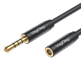Veggieg 1 mt 3.5 mm TRSS AUX Kulaklık Mikrofon Ses Uzatma Kablosu