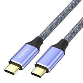 Veggieg 1 mt USB 3.1 GeN2 100W PD Type-C to Type-C Kablo 10 GBPS Veri 4K 60 Hz Görüntü ve Hızlı Şarj Desteği