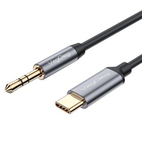 Veggieg 1 mt USB Type-C to 3.5 mm AUX Hi-Fi Ses Kablosu