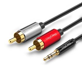 Veggieg 10 mt 3.5 mm AUX to 2 RCA Ses Kablosu