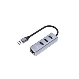Veggieg 100 MBPS USB Type-C to RJ45 Ethernet LAN Çevirici ve 3 Portlu Çoklayıcı Adaptör USB 2.0 Hub