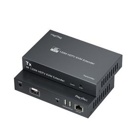 Veggieg 120 mt 4K 30 Hz HDMI KVM Extender Cat5E ve Cat6 HDMI Menzil Genişletici Uzatıcı