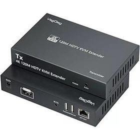 Veggieg 120 mt 4K 30 Hz HDMI KVM Extender Cat5E ve Cat6 HDMI Menzil Genişletici Uzatıcı