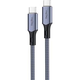Veggieg 2 mt 100W 5A E-Mark Çipli PD Type-C to Type-C Hızlı Şarj ve Data Kablosu