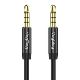 Veggieg 2 mt 3.5 mm Jack TRRS Hi-Fi Örgülü AUX Mikrofon ve Ses Kablosu